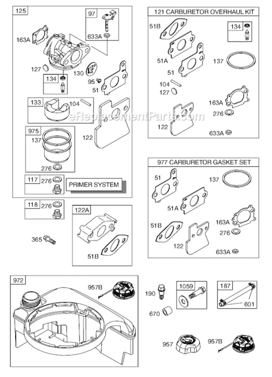 Page C Diagram and Parts List for 12A600 0100-0112 Briggs and Stratton Engine